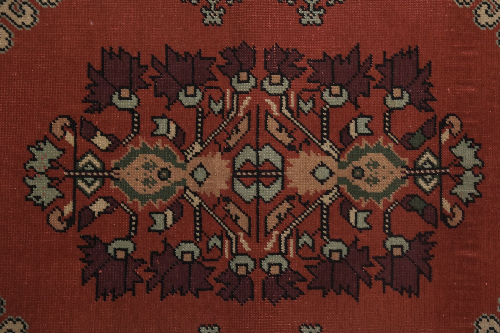 1960s Handknotted Moroccan Red Pile Rug 6'2'' X 9'2'' photo Textiles