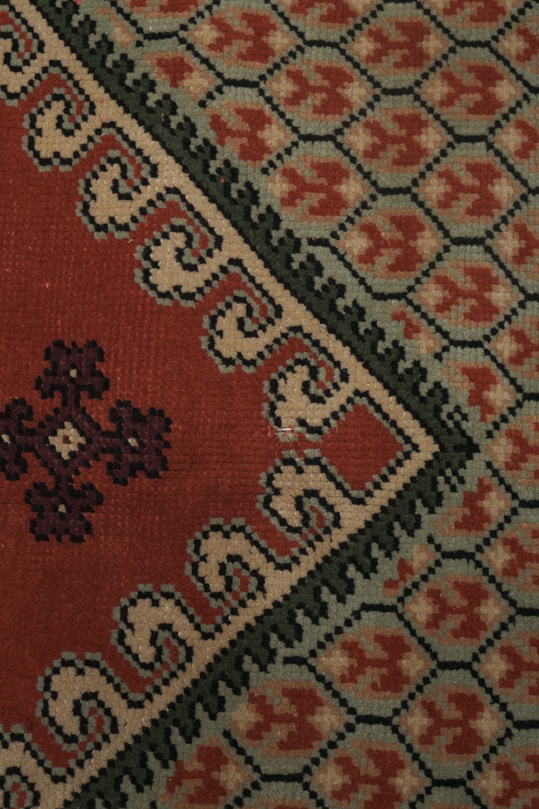 photo for sale 1960s Handknotted Moroccan Red Pile Rug 6'2'' X 9'2''
