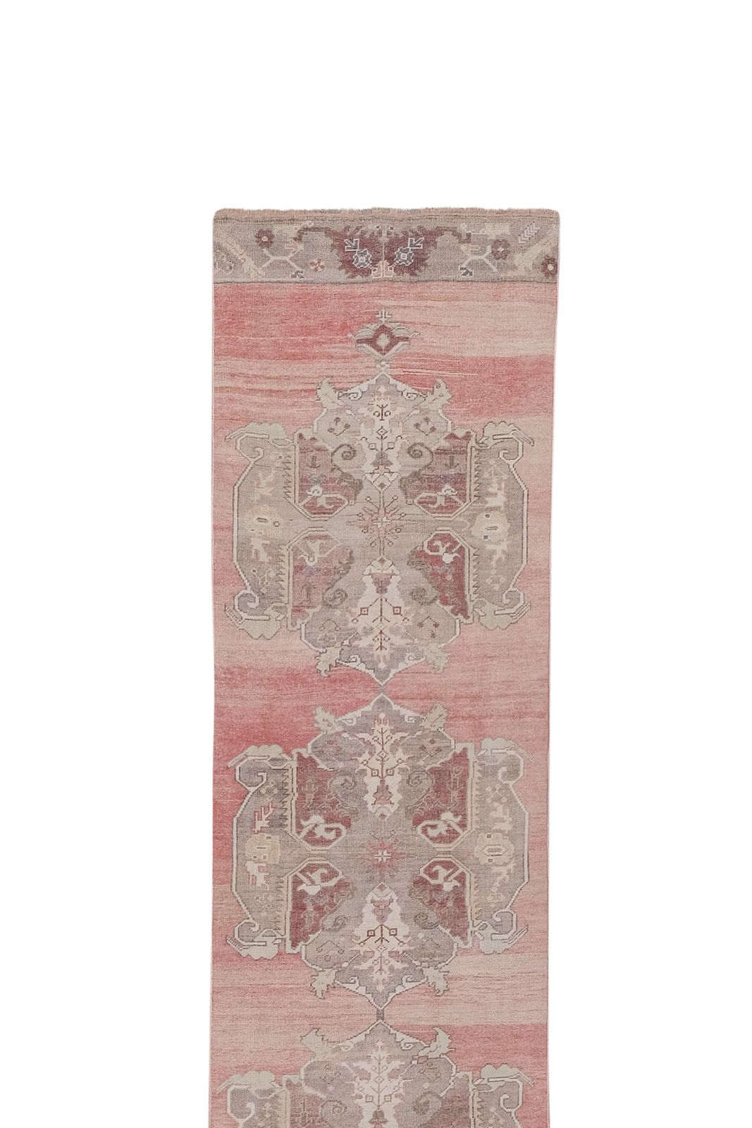 1960s Vintage Turkish Oushak Extra Long And Wide Runner   Stair Tread photo for sale