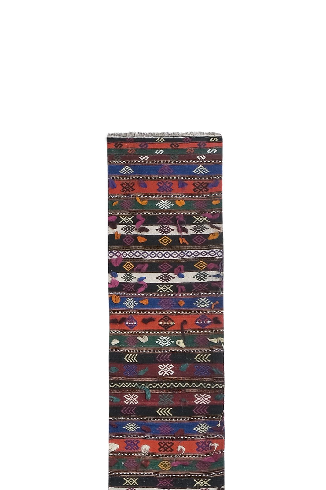 photo for sale 1960s Turkish Handmade Runner Kilim   Stair Extra Long Stair Rug 2'1'' X 25'8''