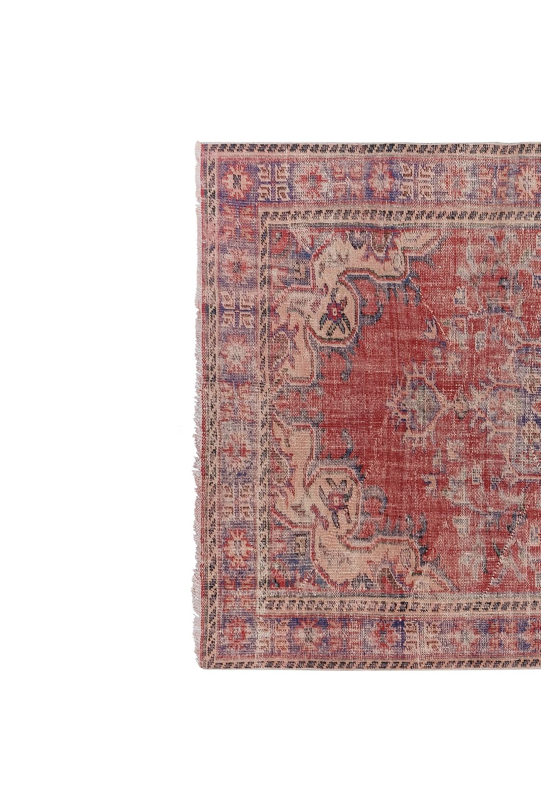 1960s Vintage Distressed Turkish Rug 5'12'' X 9'1'' photo furniture