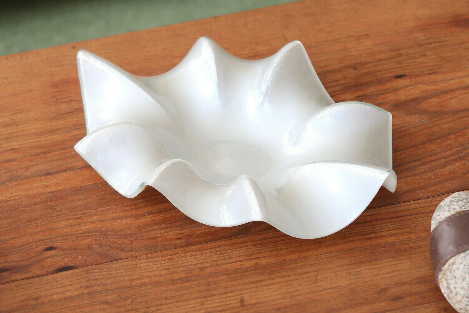 Coupe en verre française signée Pierre Cardin, années 1970 / Coquille, sculpture, vide-poche, art