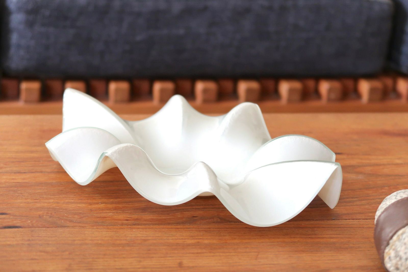 Coupe en verre française signée Pierre Cardin, années 1970 / Coquille, sculpture, vide-poche, art photo Décoration