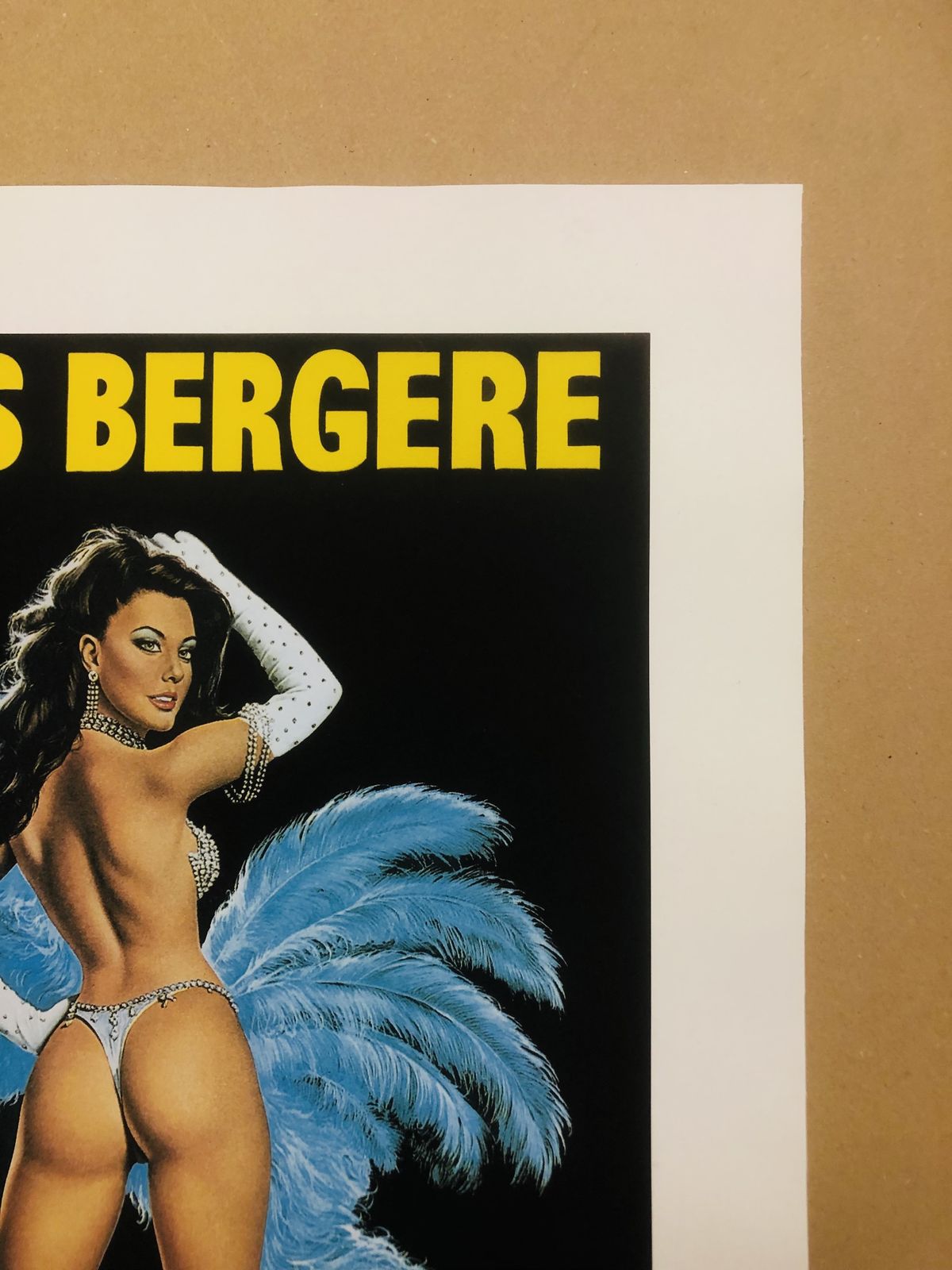 Alain Aslan, 80s   Folies Bergere   Advertising Vintage Affiche Linen Backed photo 350.0