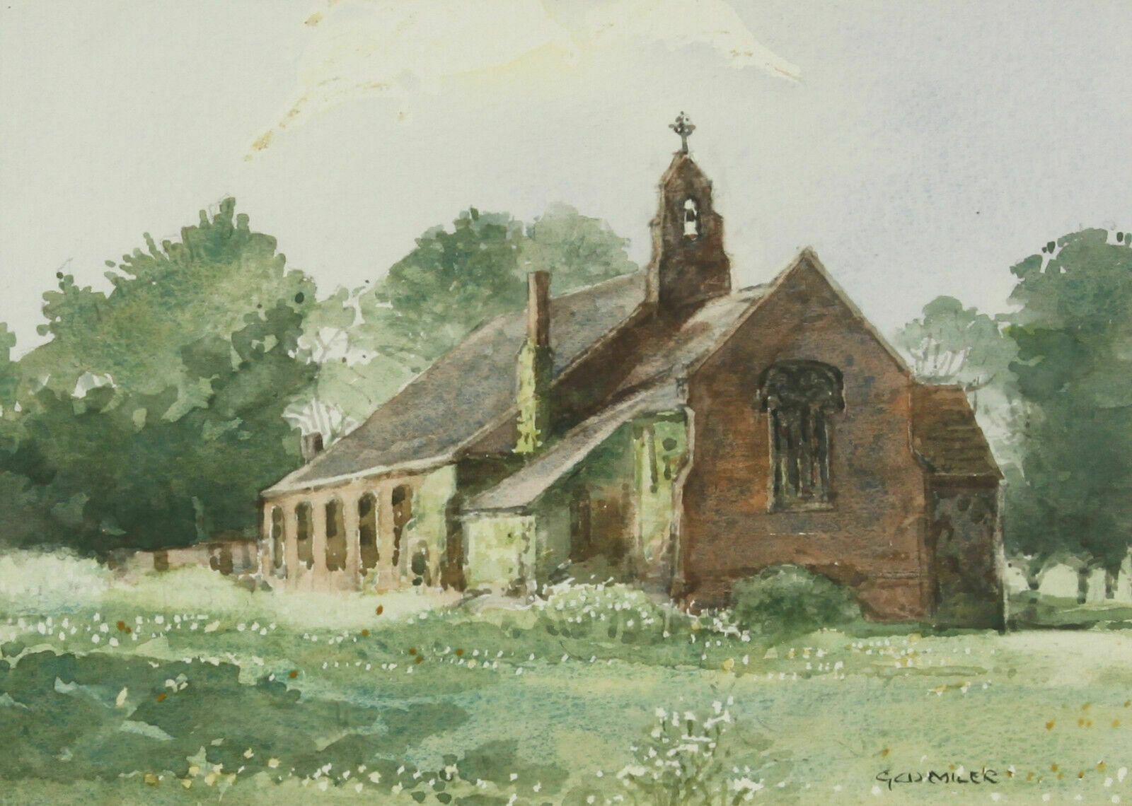 Watercolour By George W. Miller. Titled "Friendship Chapel, Melton" photo furniture