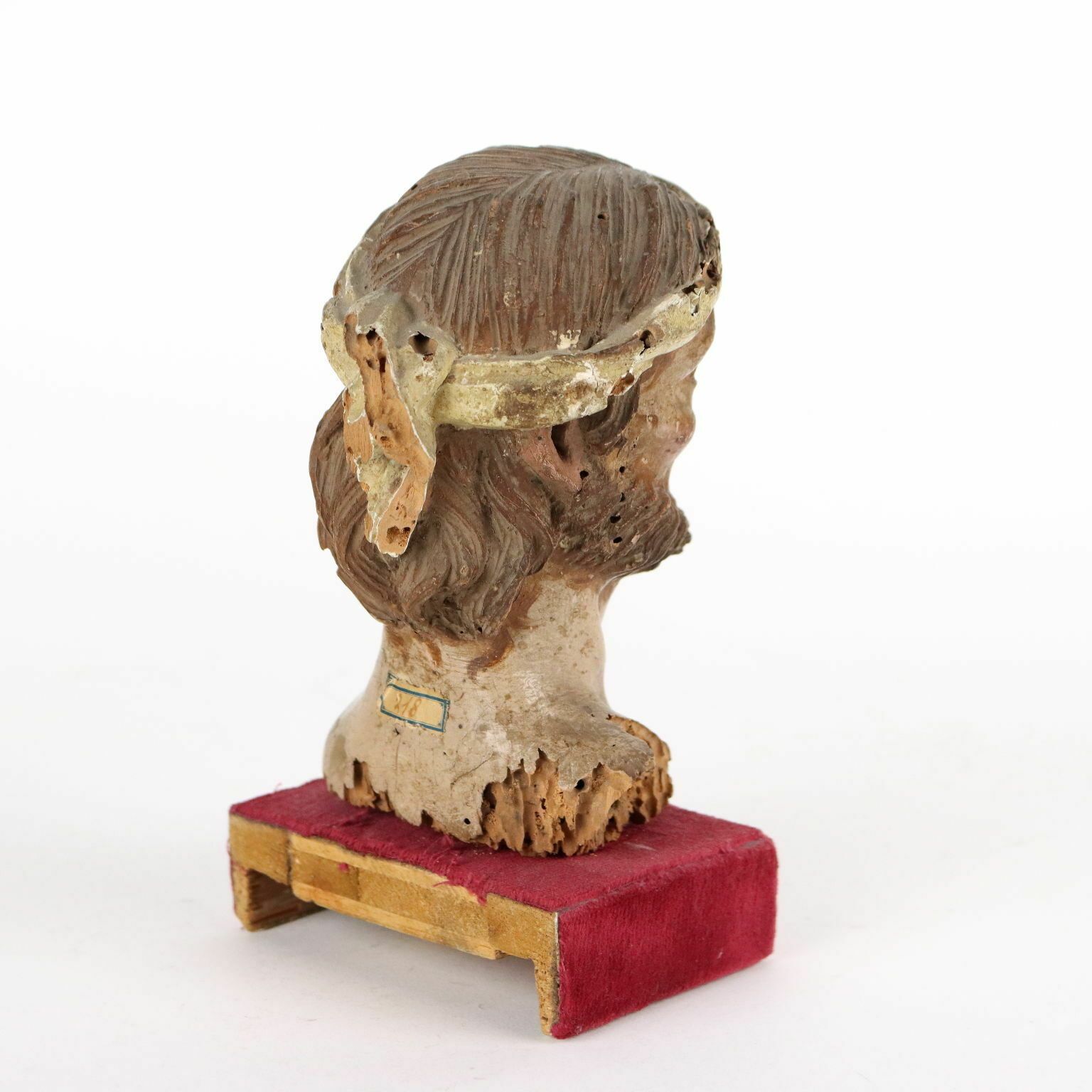 Ancient Wooden Bust Italy XVII Century photo 1340.7