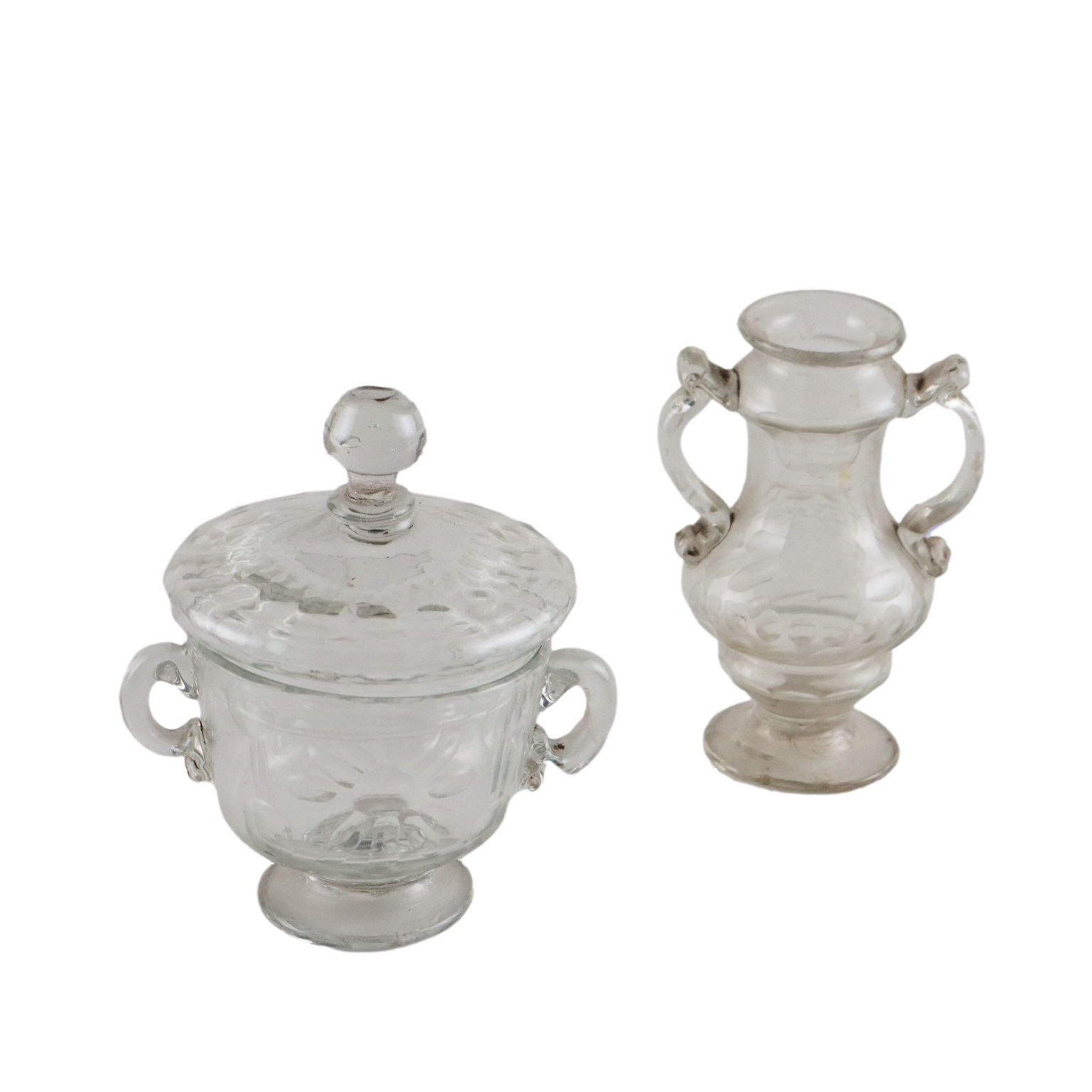 Cup And Small Vase In Murano Glass Italy XVIII Century