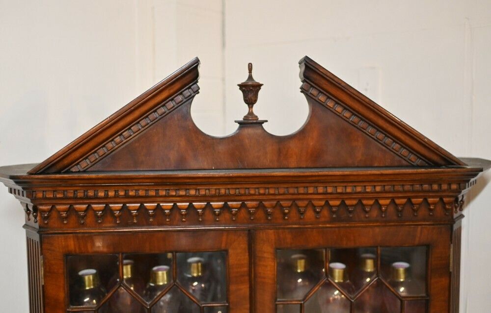 Victorian Corner Cabinet Mahogany Bookcase Glazed photo Furniture