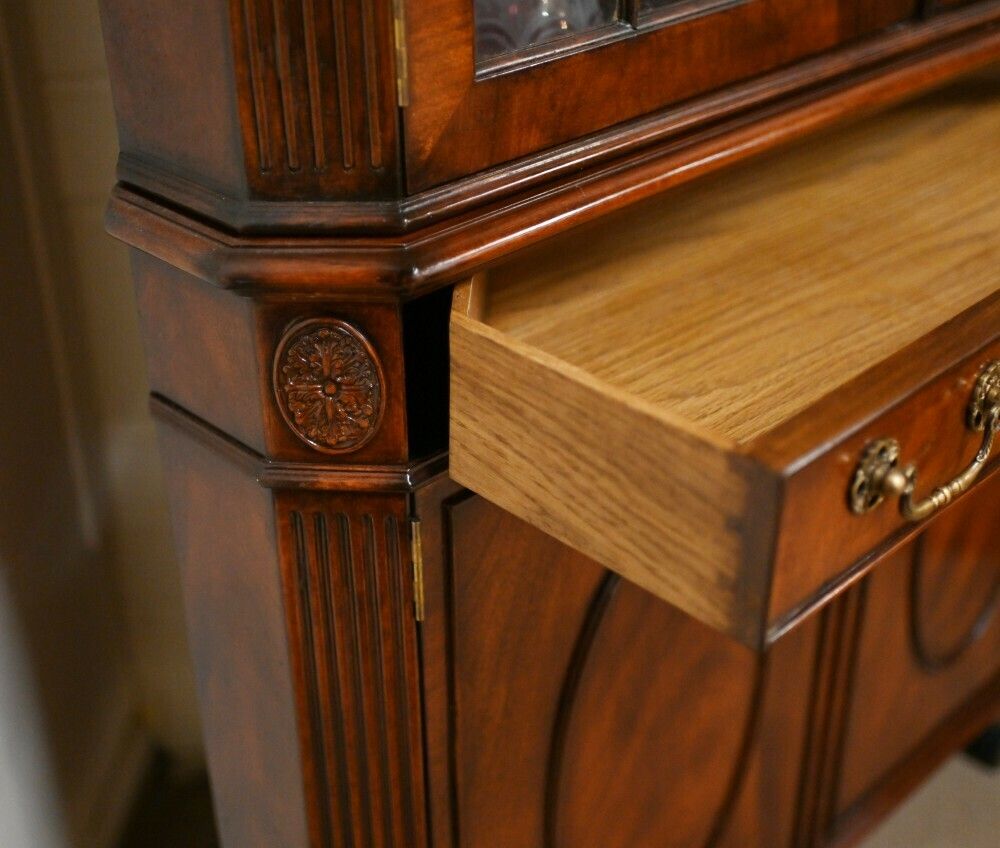 photo for sale Victorian Corner Cabinet Mahogany Bookcase Glazed