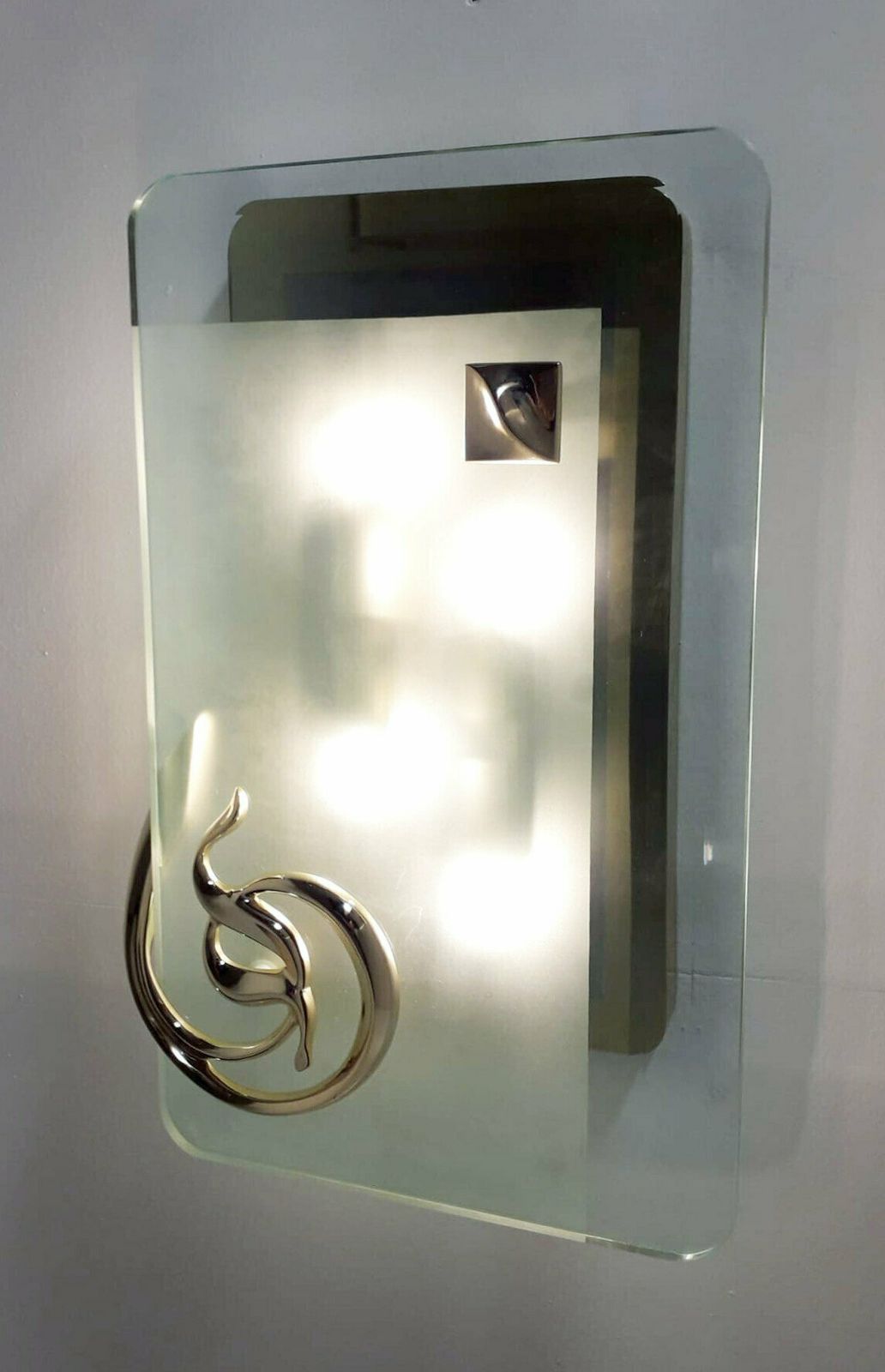 Art Deco Beveled Sconce By Fratelli Martini   3 Available photo buy