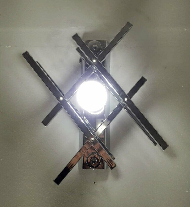 Pair Of Geometric Sconces By Gaetano Sciolari photo for sale