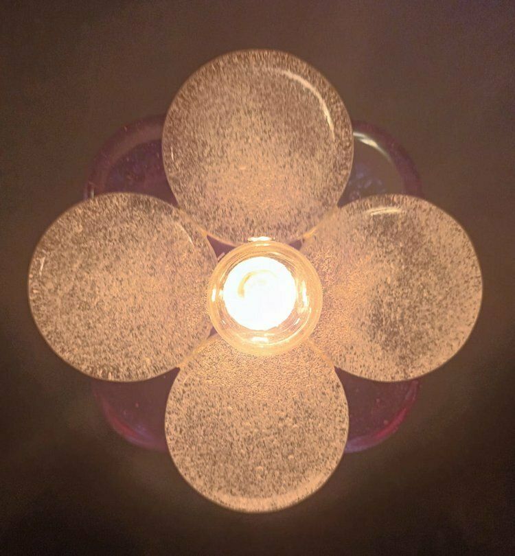 Pair Of Amethyst And Clear Sconces By Poliarte photo vinterior