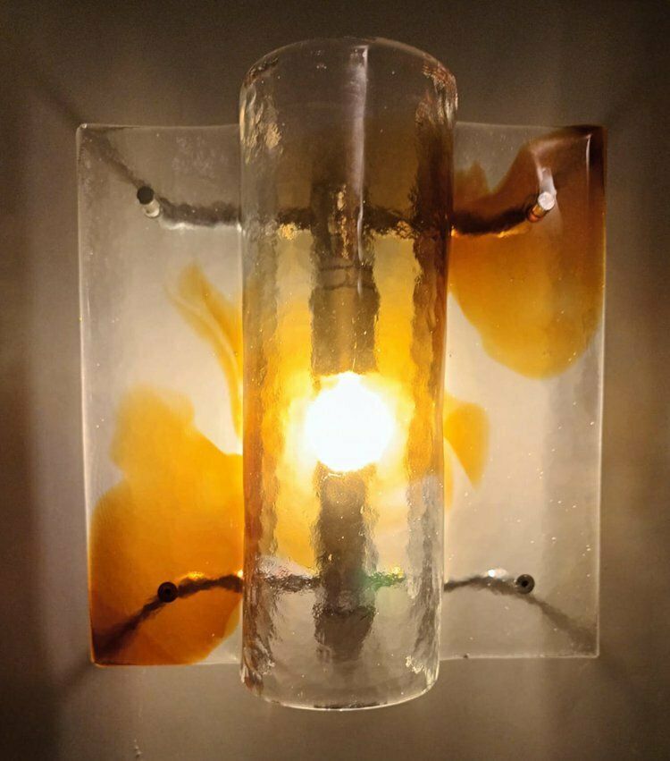 Amber Sconces By Mazzega, 1960s, 3 Available photo vinterior