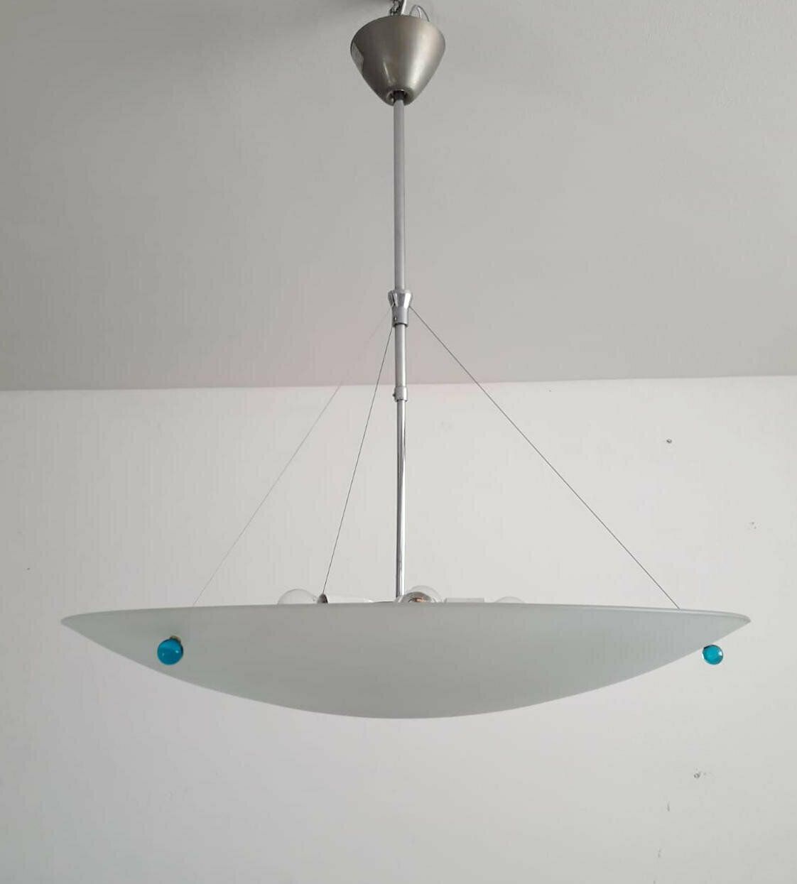 Midcentury Pendant By Fontana Arte photo for sale