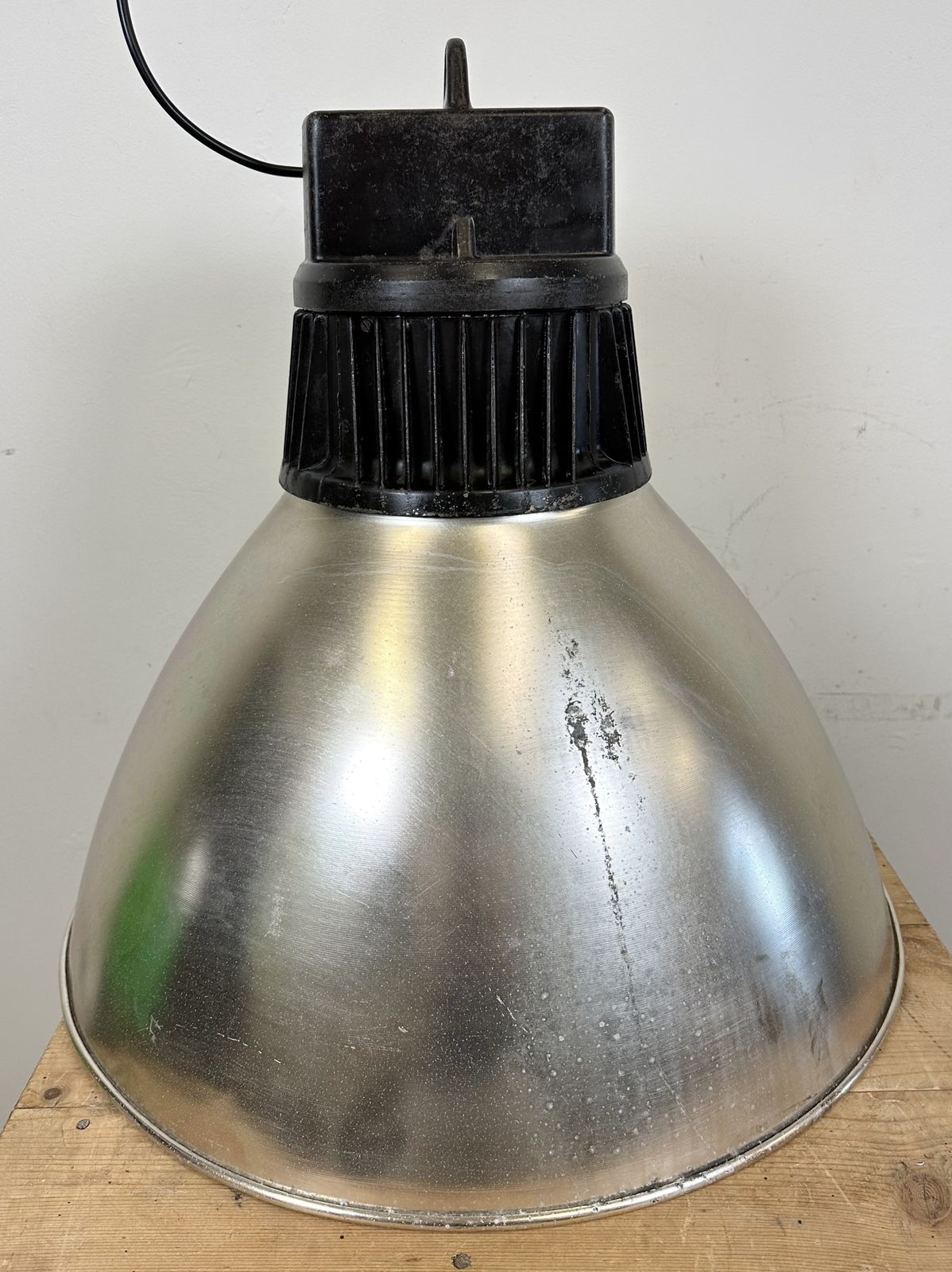 photo for sale Large Industrial Aluminium Pendant Light From Elektrosvit, 1960s, 4x