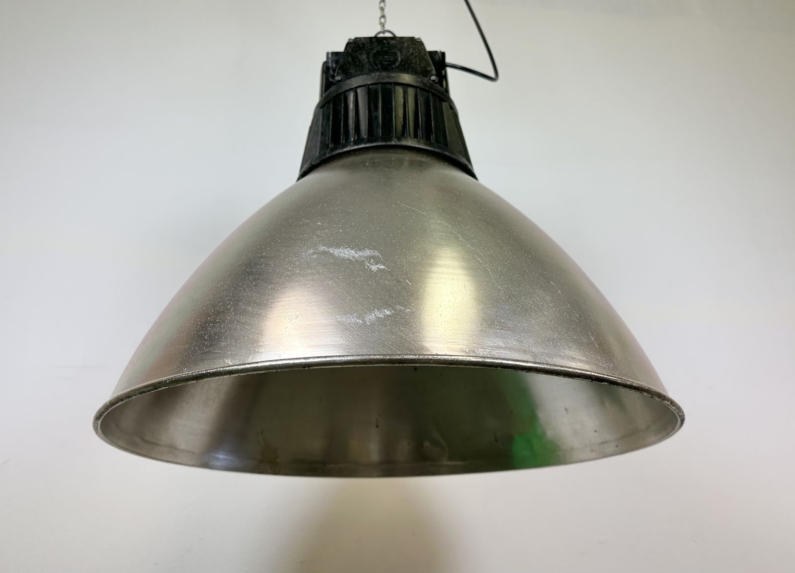 249.0 Large Industrial Aluminium Pendant Light From Elektrosvit, 1960s, 4x photo