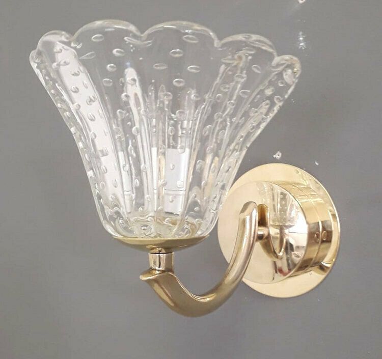Pair Of Bollicine Cups Sconces By Barovier E Toso   2 Pairs Available photo furniture