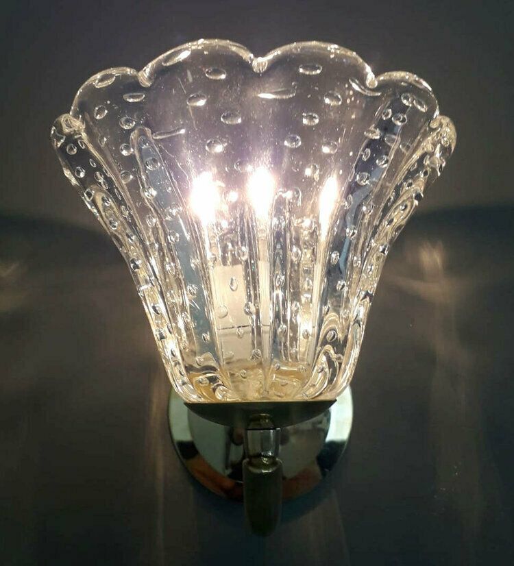 Pair Of Bollicine Cups Sconces By Barovier E Toso   2 Pairs Available photo 2366.572
