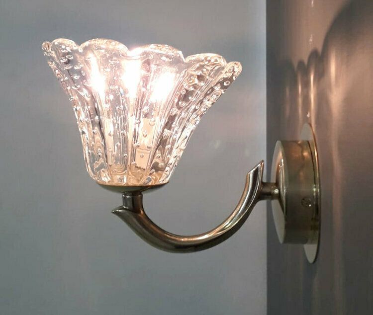 Pair Of Bollicine Cups Sconces By Barovier E Toso   2 Pairs Available photo buy