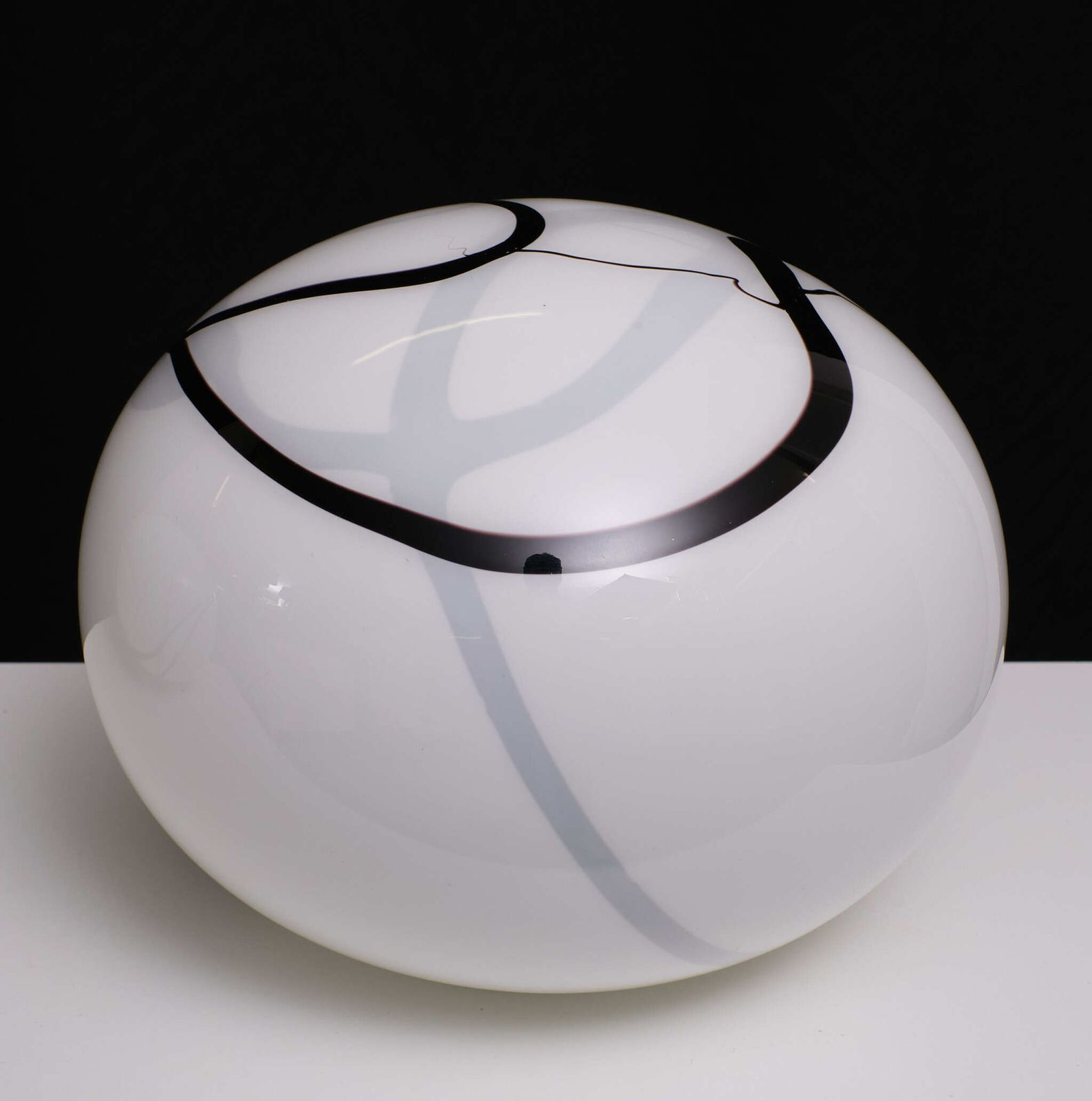Xl Dutch Design By Zijlstra Tiel , Glass Zebra Table Lamps 1980s photo for sale