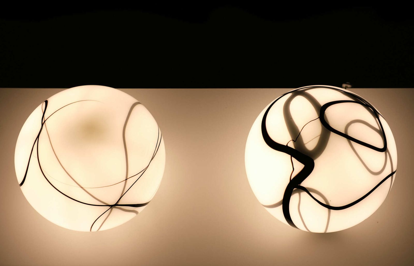 photo buy Xl Dutch Design By Zijlstra Tiel , Glass Zebra Table Lamps 1980s