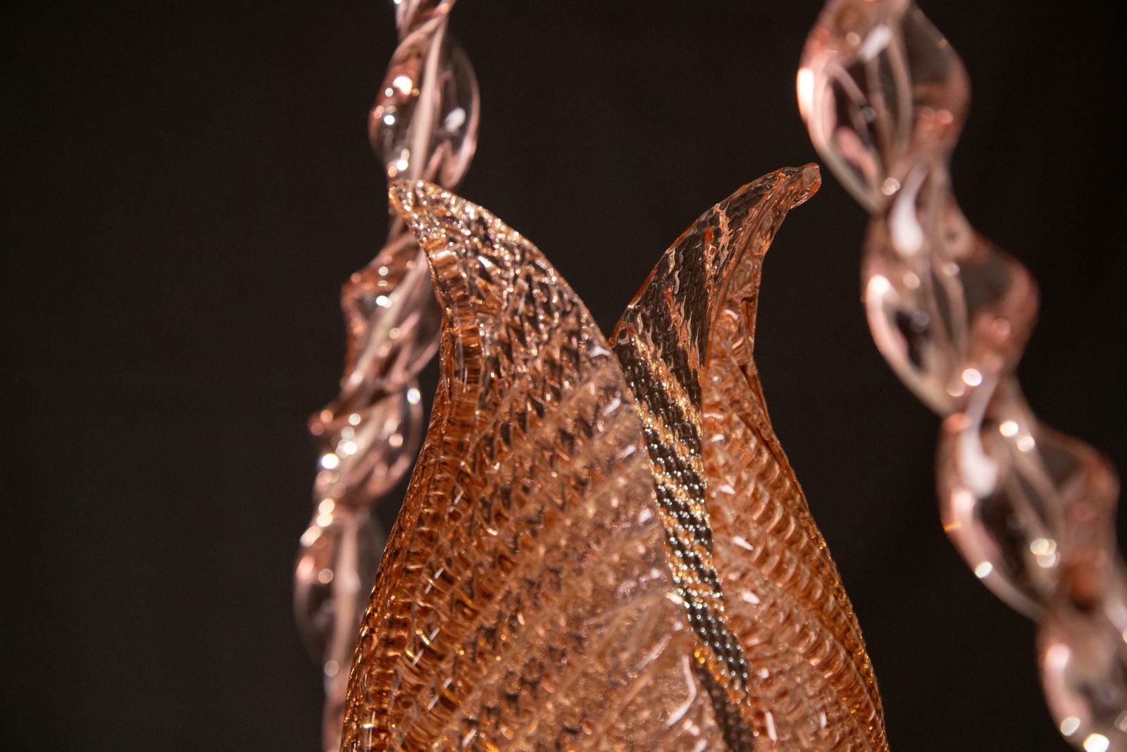 Amazing Rare Pink Murano Twisted Glass Chandelier By Ercole Barovier, 1940s photo 3060.0