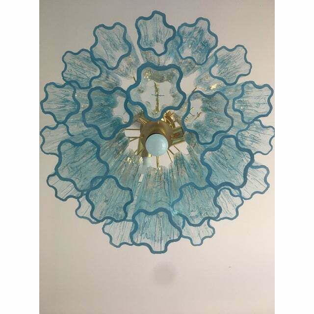 Murano Style Glass Chandelier, Lot Of 2 Or A Pair Of Chandeliers photo vinterior