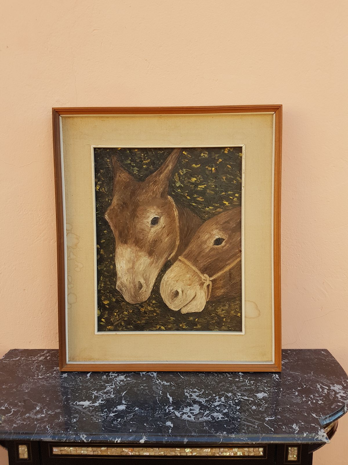 Portrait Of Horses Oil On Canvas