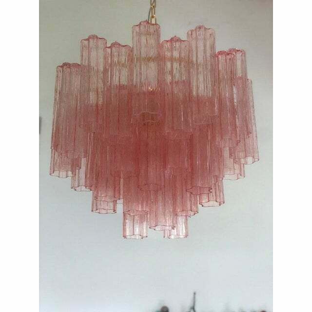 Contemporary Murano Glass Sputnik Chandelier Pink, Mazzega Style , Lot Of 2 Or A Pair Of Chandeliers photo Lighting