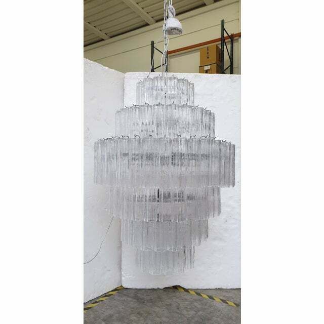 Murano Glass Sputnik Chandelier Transparent Like Mazzega Zuccheri Venini Barovier Style Custom , Lot Of 2 Or A Pair Of Chandeliers photo 95480.0