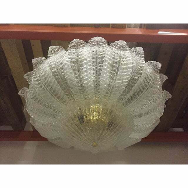 photo vinterior Murano Glass Sputnik Chandelier Flush Mount, Mazzega Style , Lot Of 2 Or A Pair Of Chandeliers