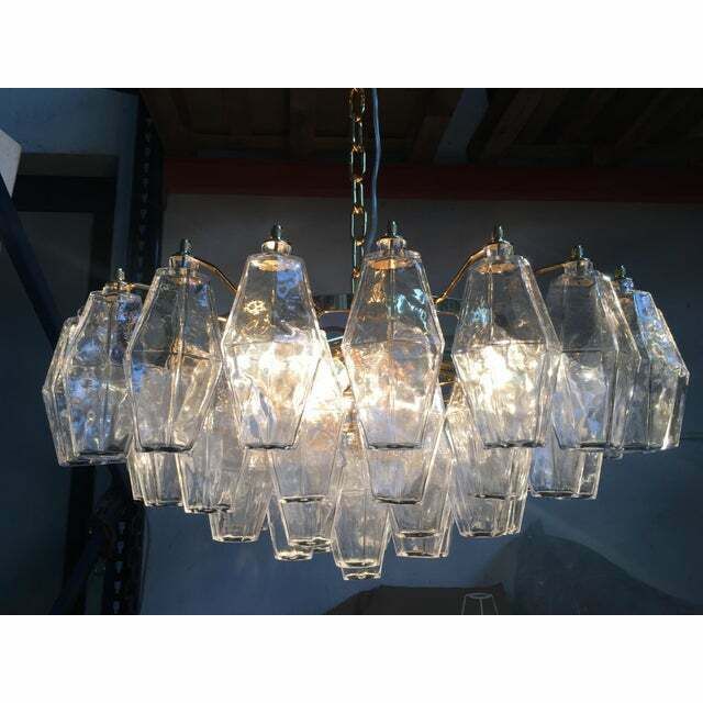 Italian Style Murano Glass Sputnik Chandelier Poliedro , Lot Of 2 Or A Pair Of Chandeliers photo vinterior