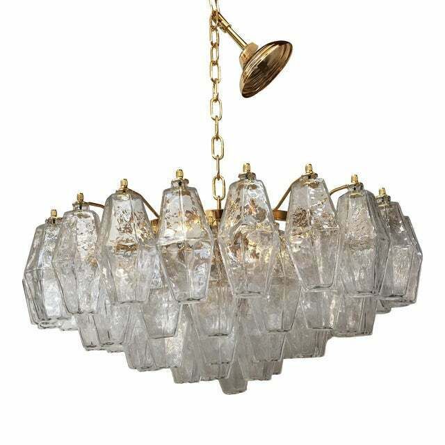 photo for sale Italian Style Murano Glass Sputnik Chandelier Poliedro , Lot Of 2 Or A Pair Of Chandeliers