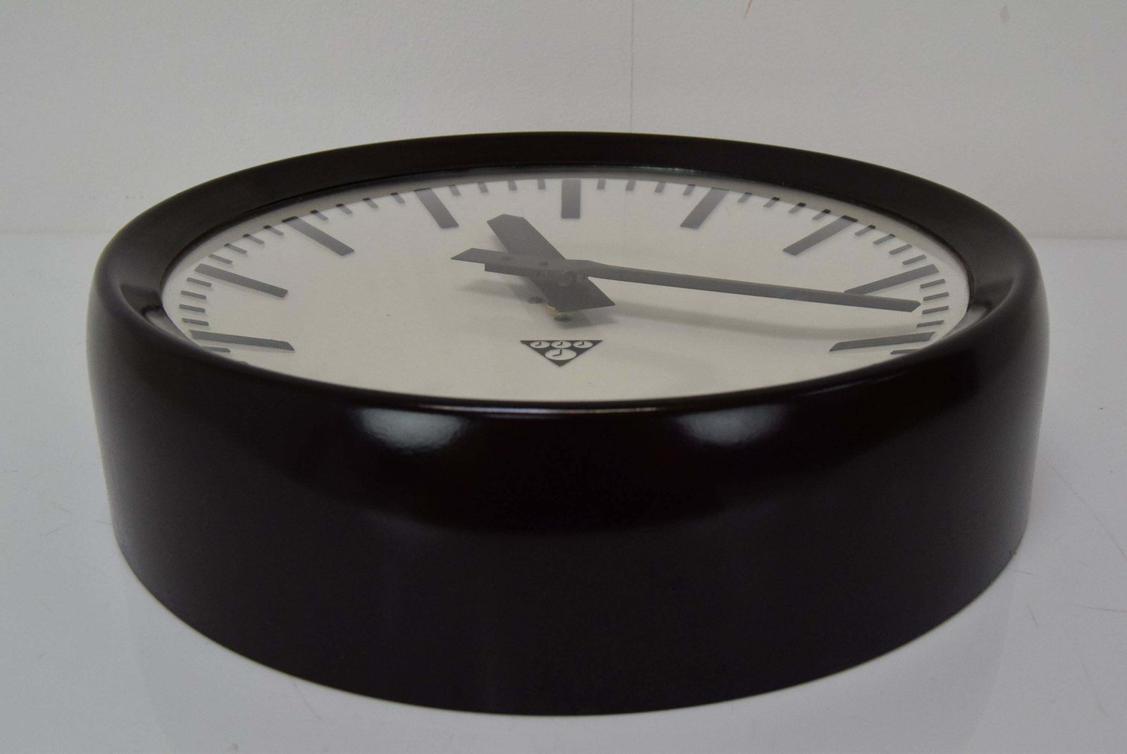 Bakelite Industrial Wall Clock By Pragotron, 1960's. photo Home Decor