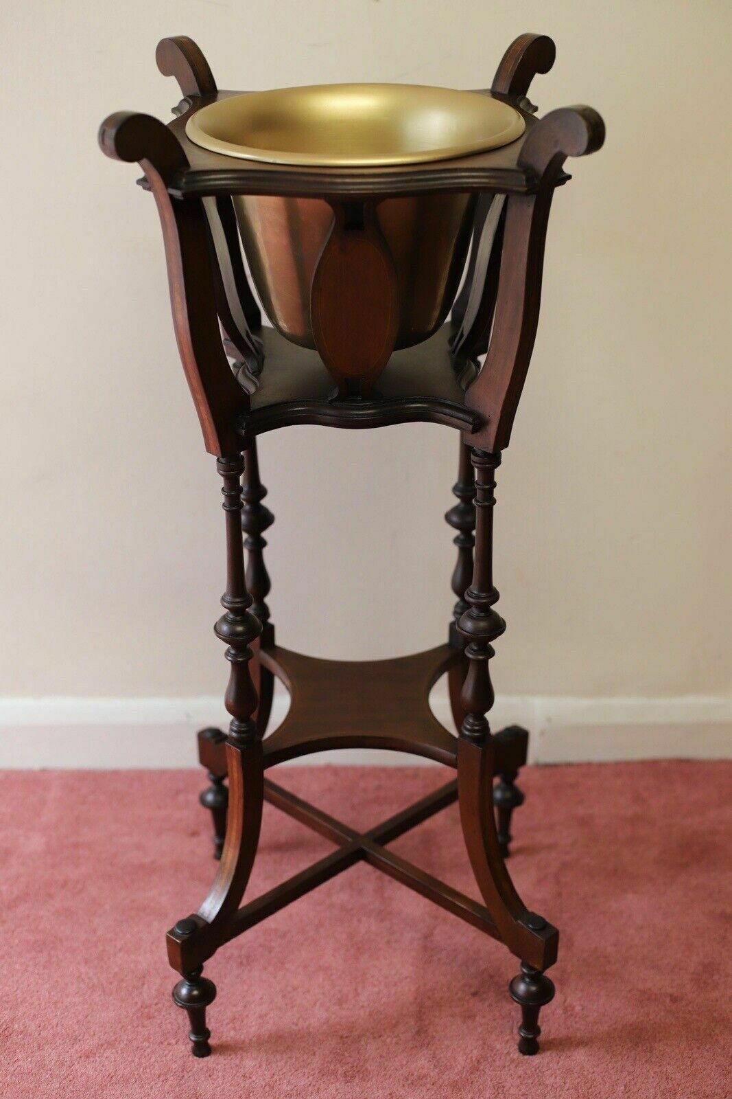Antique Edwardian Jardiniere Stand photo furniture