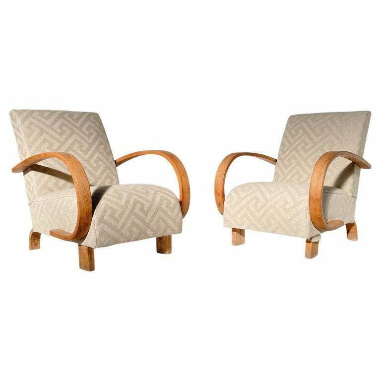 Pair Of Hungarian Bentwood Armchairs