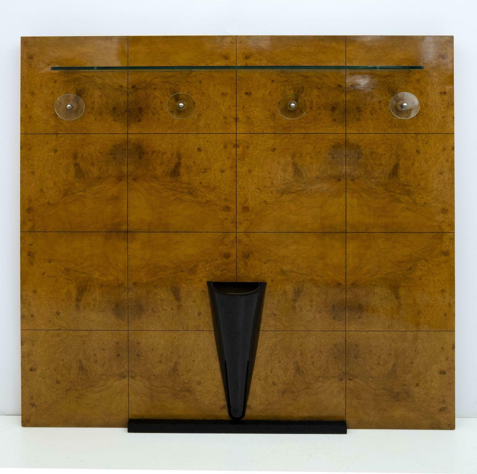 Attributed Pier Luigi Colli Art Dèco Italian Walnut And Cristal Coat Rack, 1930s photo furniture