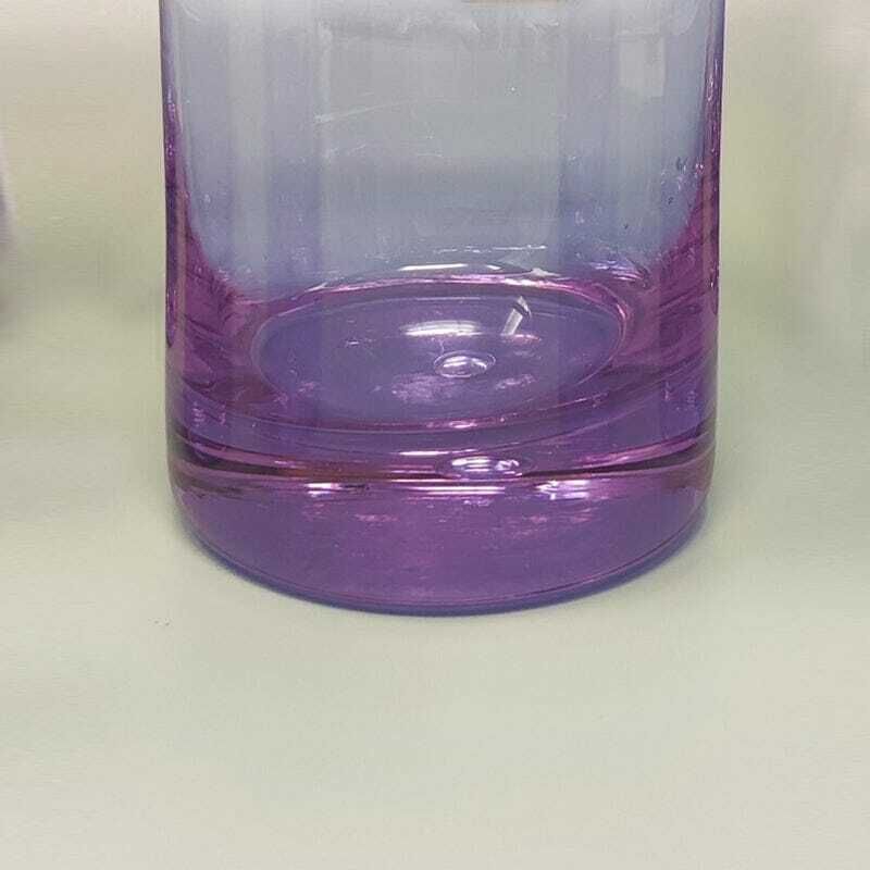 1970s Gorgeous Crystal Ice Bucket With 4 Glasses By Ivat. Made In Italy photo vintage
