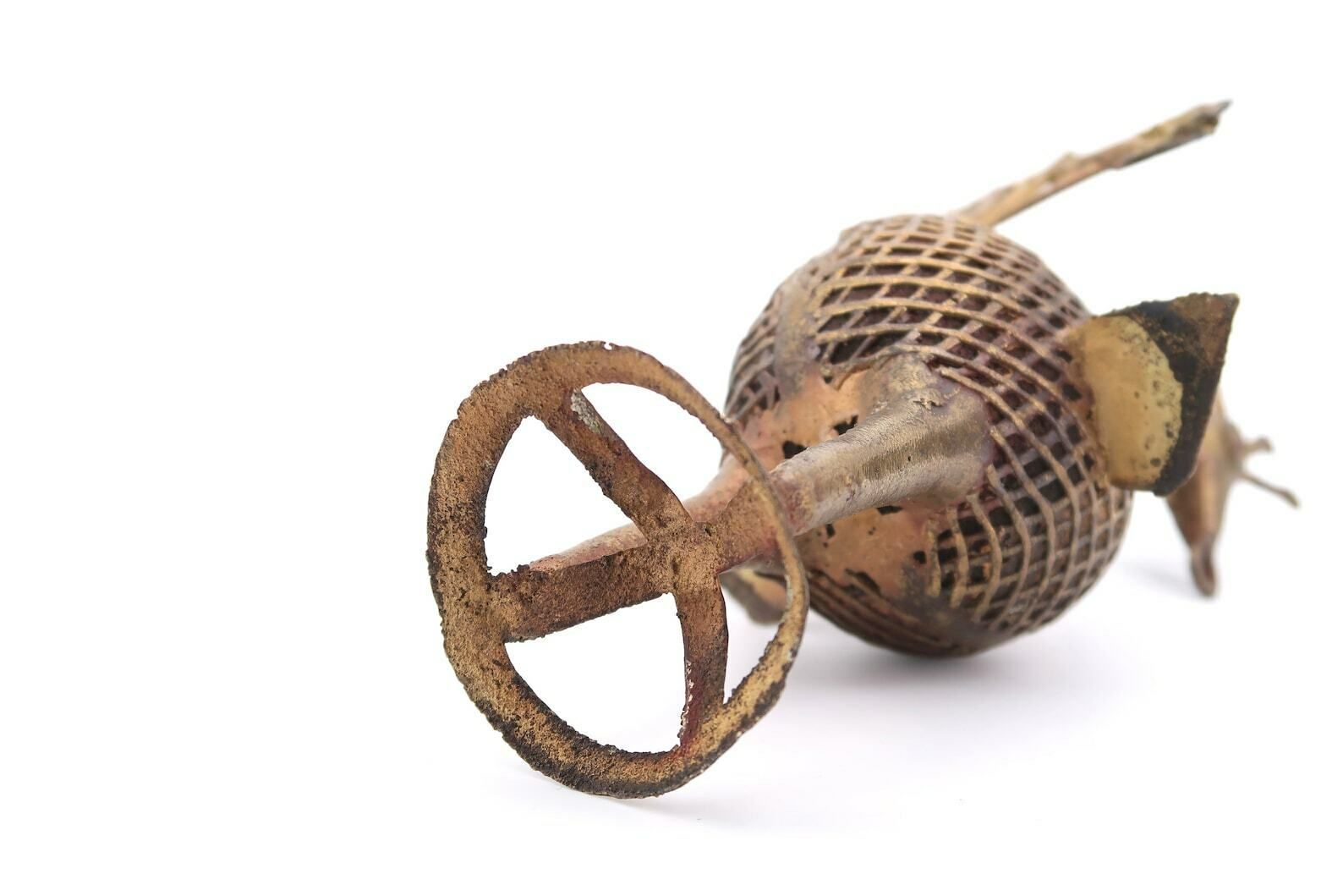 photo furniture African Brass Bird Sculpture, 1970s / Ethnic Tribal Boho Chic Folk Bohemian Cabinet Of Curiosities
