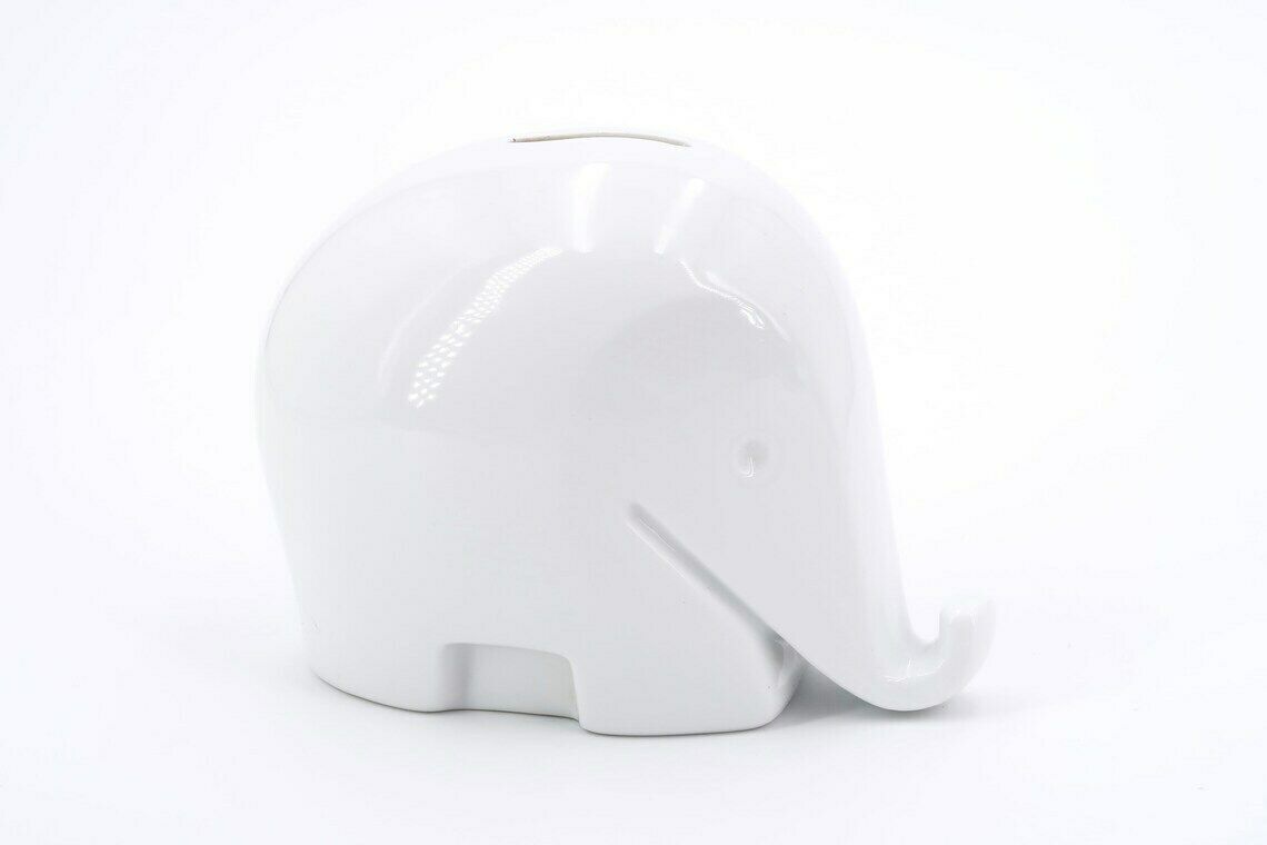 Tirelire en porcelaine Hochst, éléphant Drumbo par Luigi Colani, années 1970 / Hochst, sculpture, animal, tirelire, tirelire en porcelaine photo for sale