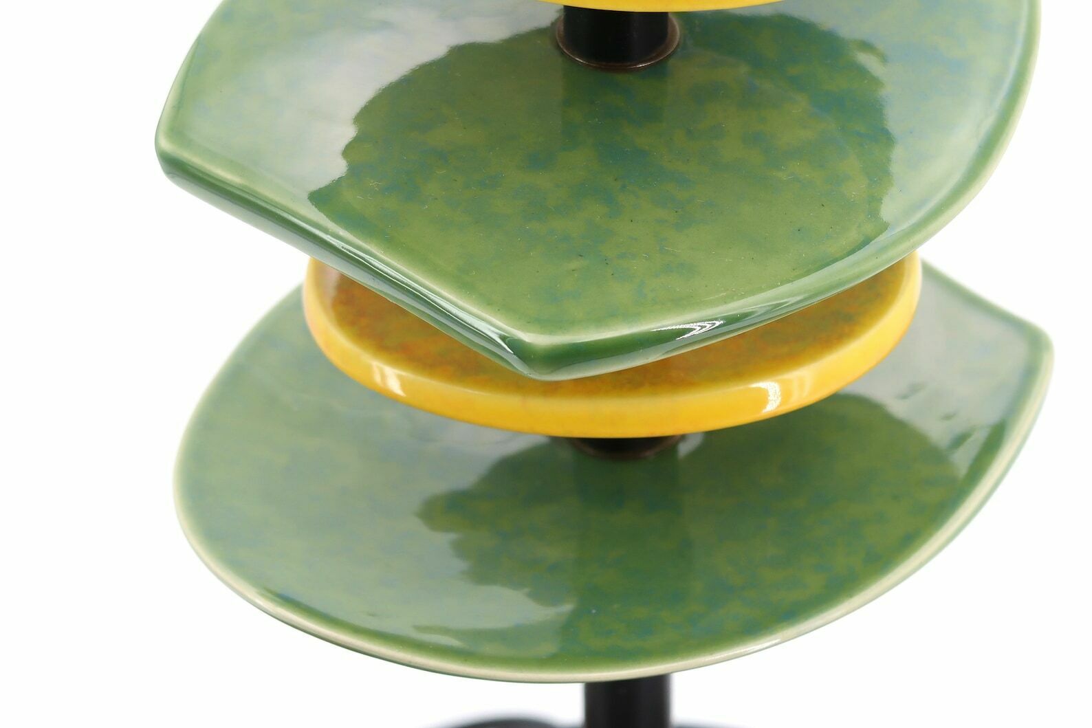 French Free Forms Ceramic Table Lamp, 1990s / Georges Jouve Style, Totem, Abstract, Vegetal, Organic, Sculptural photo buy
