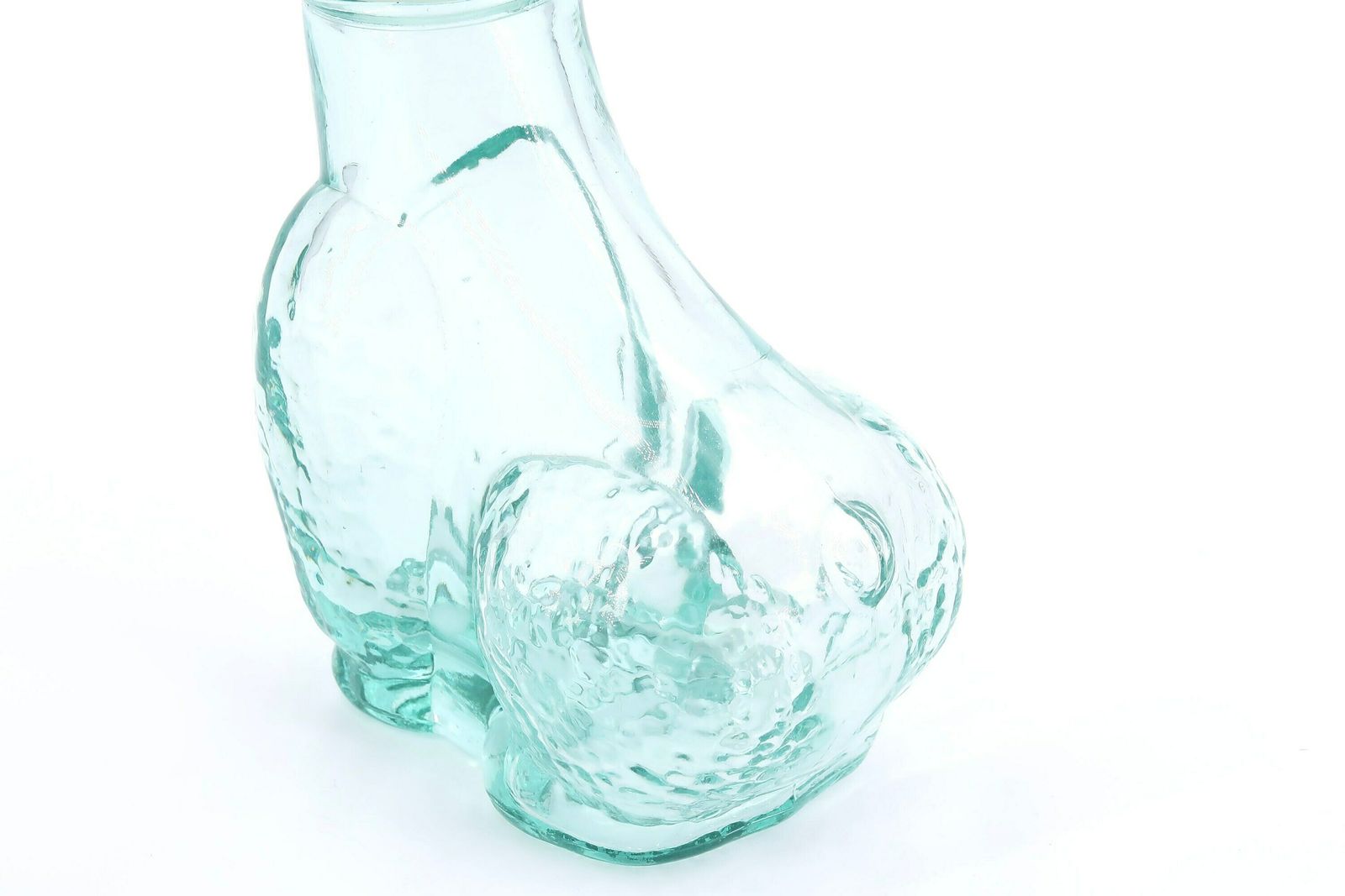 Italian Glass Bottle : Poodle Dog, 1970s / Empoli, Made In Italy, Animal, Kitsch Bathroom, Sculpture photo Home Decor