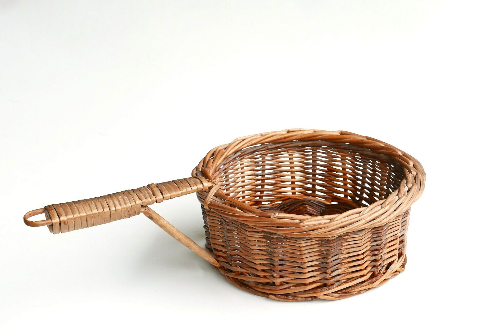 Wicker Fruit Basket Or Wall Hanging, 1960s / Bowl Dish Boho Chic Bohemian Folk Kitchen Country Farmhouse photo Home Decor