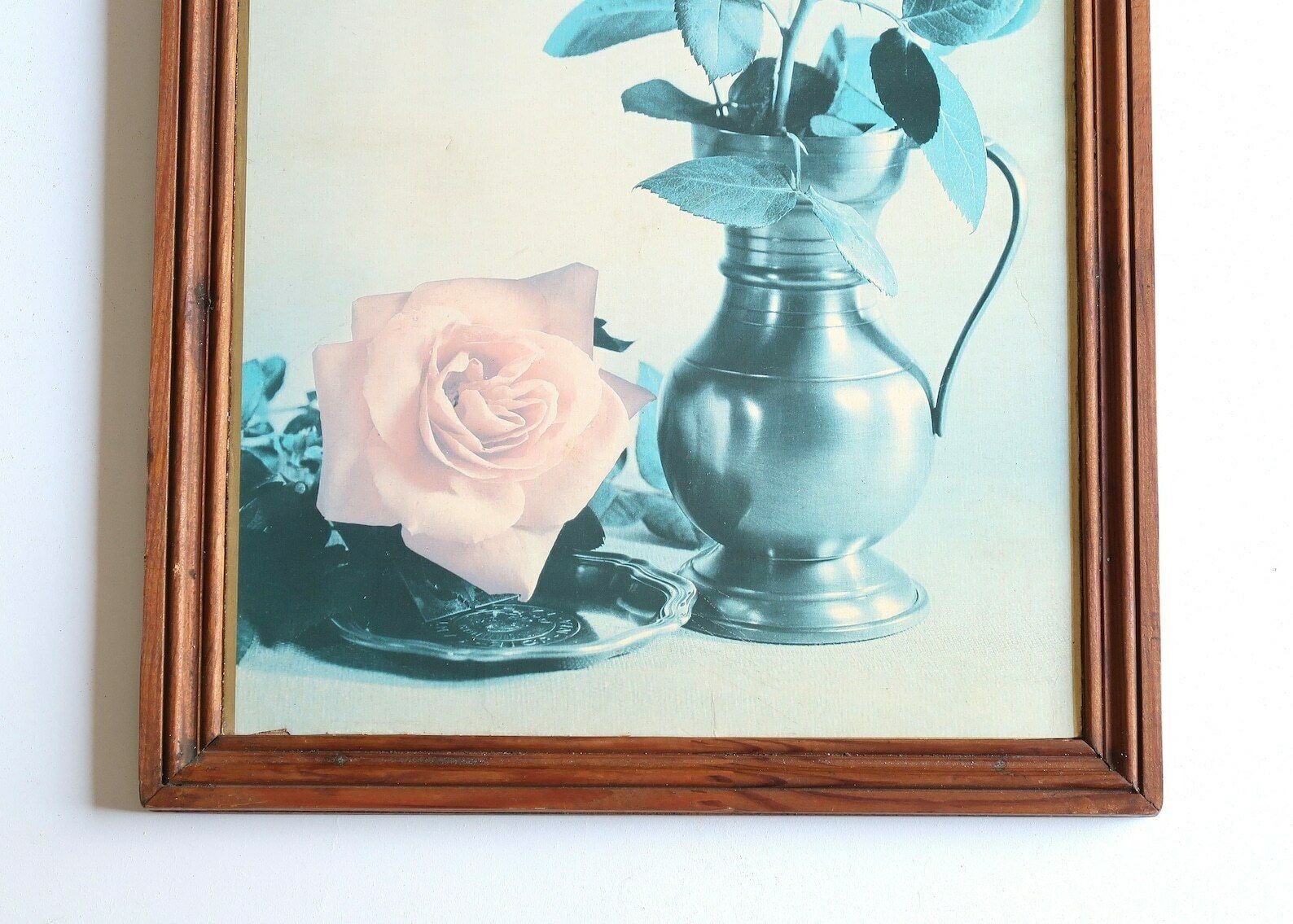 French Vintage Photography Print, Still Life With Roses, 1960s / Bouquet Flower Boho Chic Bohemian Folk Country Cottage Nature Wall photo furniture