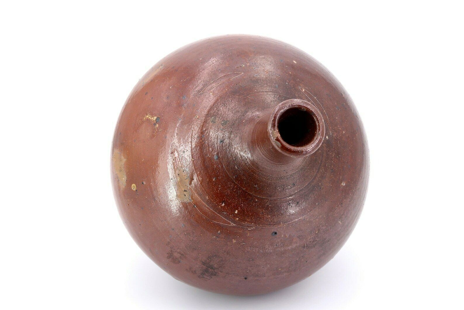 Pot en céramique française, forme de toupie, années 1950 / Vase, Wabi Sabi, poterie méditerranéenne, curiosité, coupe, Boho Chic photo Décoration
