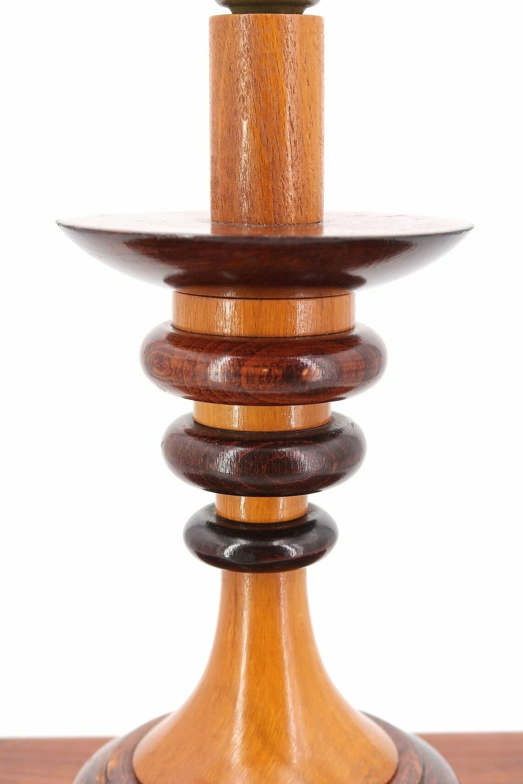 Franse Houten Tafellamp "Totem", Jaren 1970 / Sculptuur, Totem, Kunst, Kolom, Brancusi photo Verlichting