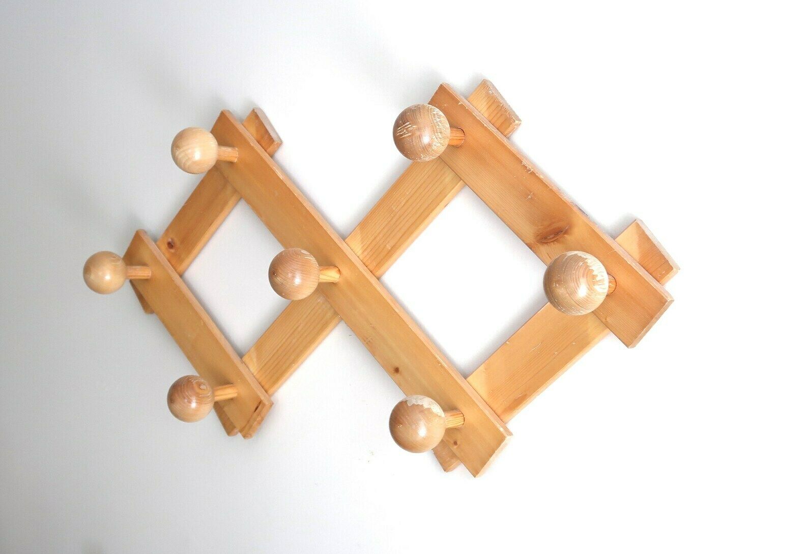 Franse Houten Harmonicakapstok, Jaren 1980 / Licht Hout, Bergmeubelen, Grenenhout photo furniture