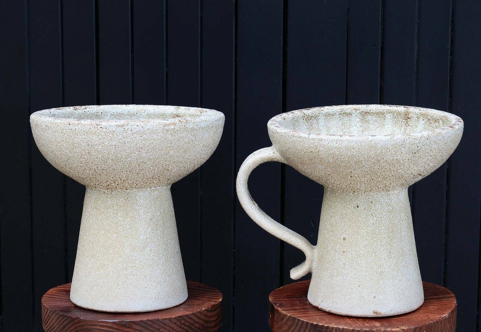 Huge White Ceramic Candleholder By Accolay, 1960s / Minimalist, Pure, French Pottery photo furniture