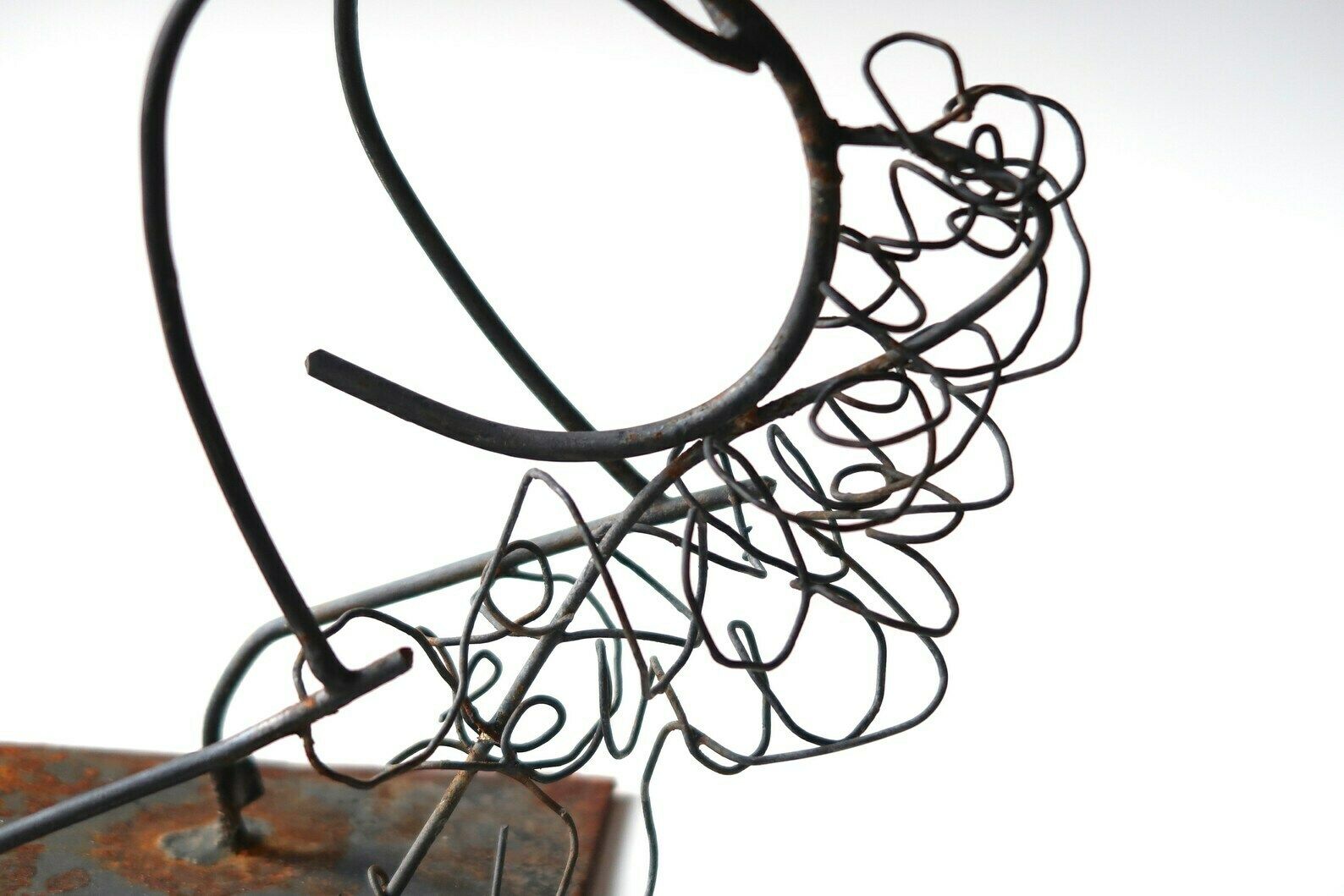 Steigerende Paard Sculptuur, Metaaldraad, Jaren 1970 / Circus, Art, Picasso, Rust, Modern, Modernist photo 245.0