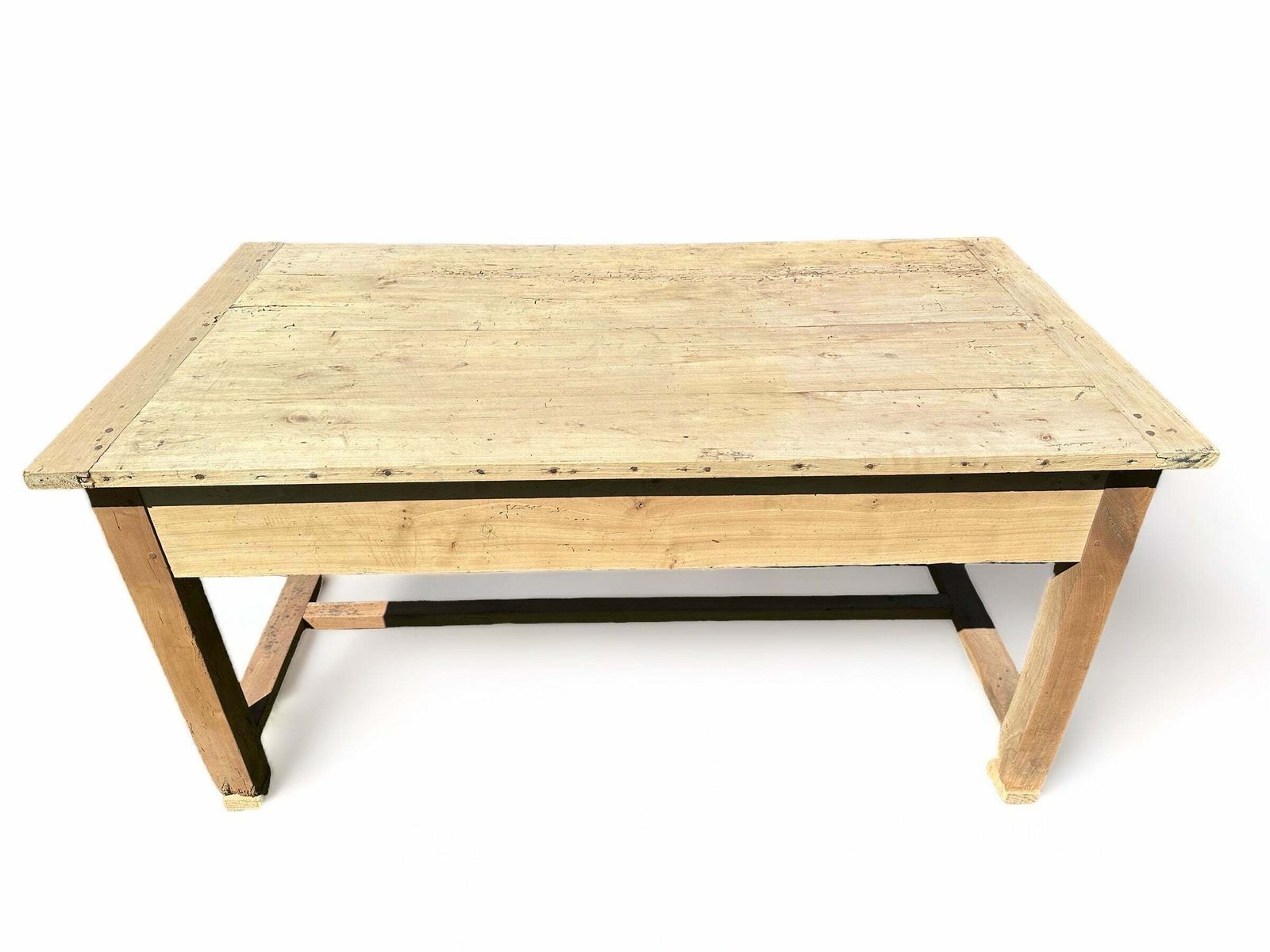 Antique French Provincial Farmhouse Elm Preparation Table Kitchen Island/Console Circa 1850 photo buy